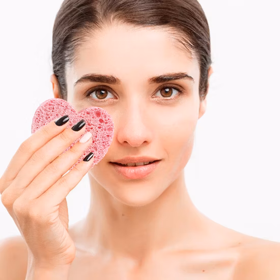 Sweetheart Biodegradable Pink Compressed Cellulose Facial Clean Sponge for Face Clean